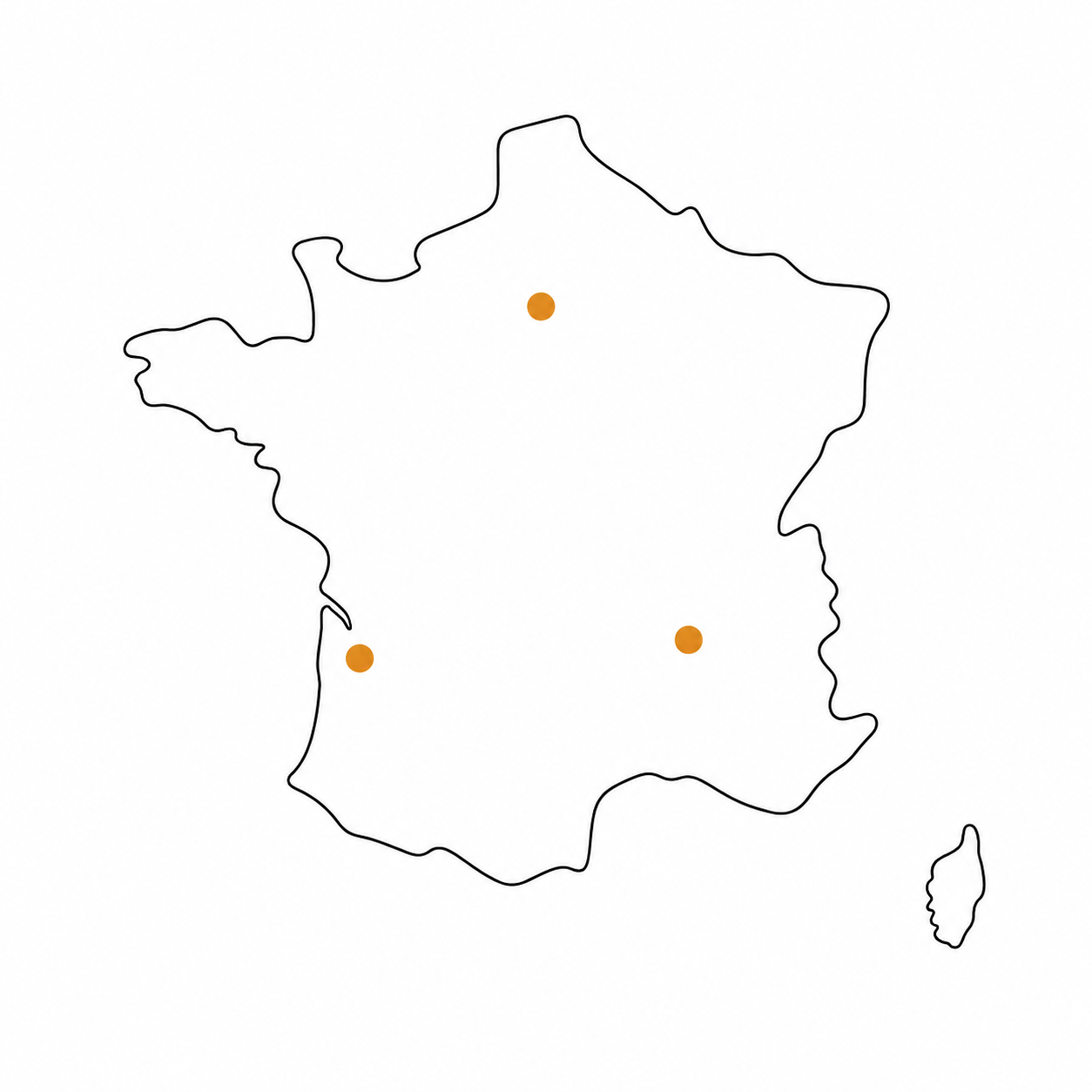 Carte de nos bureaux